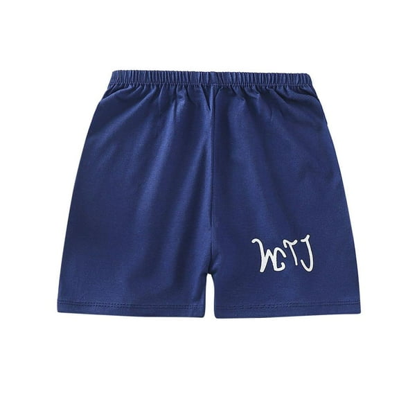 Bxsruta Toddler Girl Shorts, Children's Solid Color Girls' Shorts Sports Pants Casual Home Shorts, Navy 4 Years