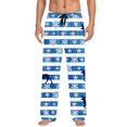 thumbnail image 3 of dazeni Mens Christmas Pajama Pants Comfy Striped Straight Leg Sleep Pants Elastic Waisted PJs Bottom with Pockets A XL, 3 of 8