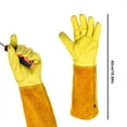 thumbnail image 6 of Women Cowhide Thorn Proof Gardening Gloves, Long Gauntlet Heavy Duty Garden Gloves, Large Garden Gloves for Women and Men Rose Pruning Gloves, 6 of 7