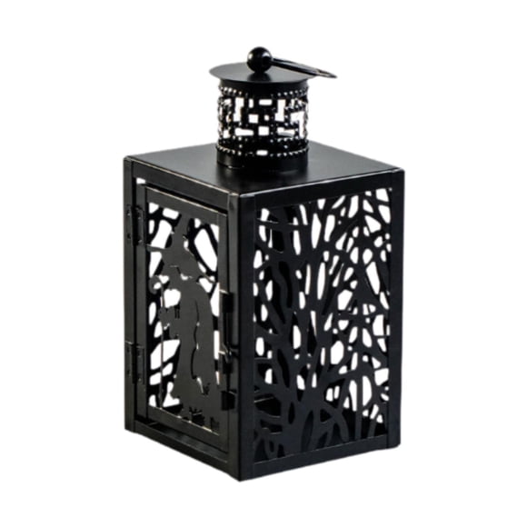 Candelabro decorativo de Halloween, farol de mesa, decoración de metal, 9 x 9 x 19,5 cm, para caminos, entradas de vehículos, versátil Estilo B