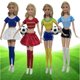 thumbnail image 1 of Juego de ropa para muñecas del equipo de fútbol de 4 piezas, ropa para muñecas de niña de 11 ", armario para niños sobre la casa, juguetes de ropa, 1 of 5
