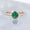 Yellow Gold Plated, variant on 2Ct 6mm / Round Shape Emerald Promise Ring Rose Gold Plated Bezel Set Ring May Birthstone Gift Ring Solitaire Statement Women Jewelry