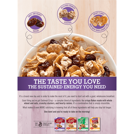 Oatmeal Crisp with Hearty Raisins Cereal, 18 oz