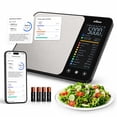 thumbnail image 1 of Escala Digital de Alimentos con Modo de Nutrición Que Incluye Calorías y Macros, Escala Inteligente de Cocina Mide hasta 5 kg con Graduación de 1 G, Conectividad Bluetooth y App para Seguimiento, 1 of 7