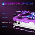 thumbnail image 4 of Casetego for iPhone 16 Pro Case,Glow in The Dark Three Layer Heavy Duty Shockproof Full Body Protection Hard Plastic Bumper+Soft Silicone Protective Case,Purple Butterfly, 4 of 8