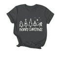 thumbnail image 2 of Amzcrzy Hauts d'Été pour Femmes Hauts de Noël Imprimés Col Rond Manches Courtes T-Shirt Haut Manches Courtes Col Rond T-Shirts pour Femmes Hauts Manches Courtes pour Femme, 2 of 4