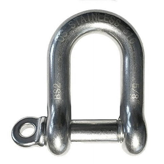 US STAINLESS Marine Grade Stainless Steel 316 D Shackle (5/8" 16mm D Shackle)