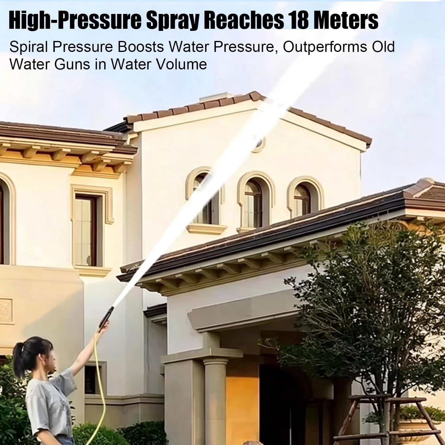 High-Pressure Car Wash Water Gun, Adjustable Spray Patterns for Watering Plants and Vegetables, and Car Washing