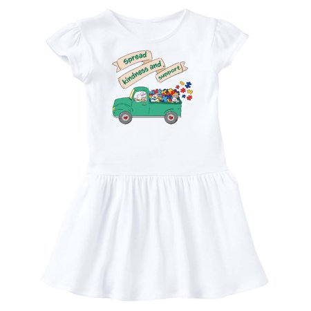 

Inktastic Spread Kindness and Support Autism Bunnies Gift Toddler Girl Dress