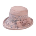 thumbnail image 2 of Cheers.US Womens UPF 50+ Foldable Organza Hat Summer Beach Sun Cloche Hats Big Brim with Flower, 2 of 6