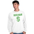 thumbnail image 5 of Cool Rich Man Dollar Sign Money Men's Long Sleeve Tee T Shirt Brisco Brands L, 5 of 6