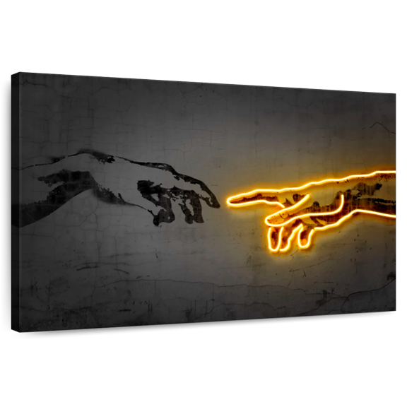 Elephant Stock The Creation Wall Art - Horizontal Canvas Wall Art - Living Room Wall Decor - People Canvas - Gray And Black Decor By Octavian Mielu - 12" x 8"