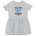 thumbnail image 3 of Inktastic Just a Little Greek Heritage Girls Toddler Dress, 3 of 5
