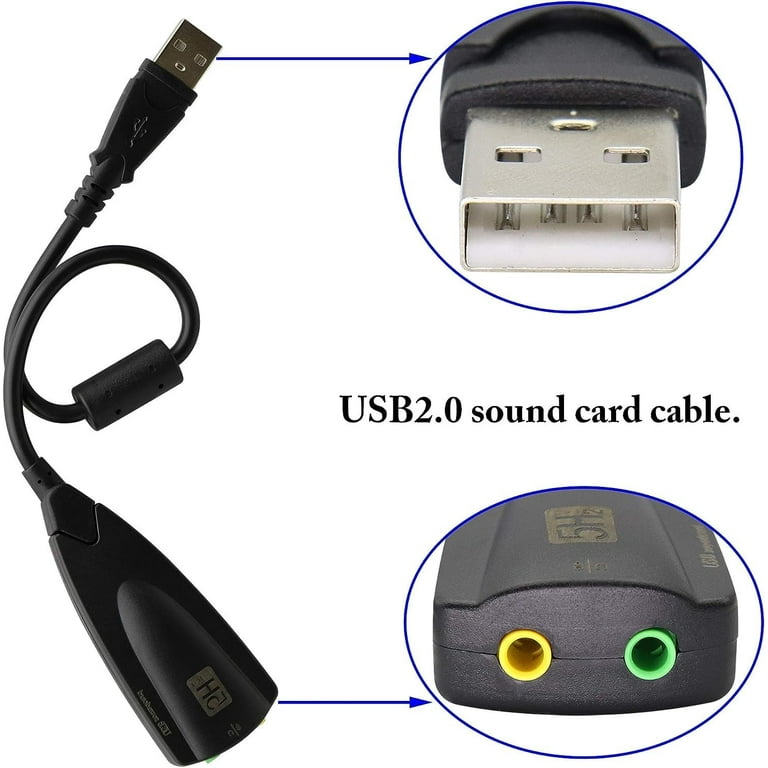 USB External Stereo Sound Adapter 5hv2 Multi-Function USB