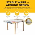 thumbnail image 4 of Bunny Easter Table Cloths for 3 Foot Rectangle Tables, Spring Floral Blue Leaves Watercolor Patio Waterproof Elastic Fitted Tablecloths, Washable Rectangular Table Cover for Camping, 4 of 8
