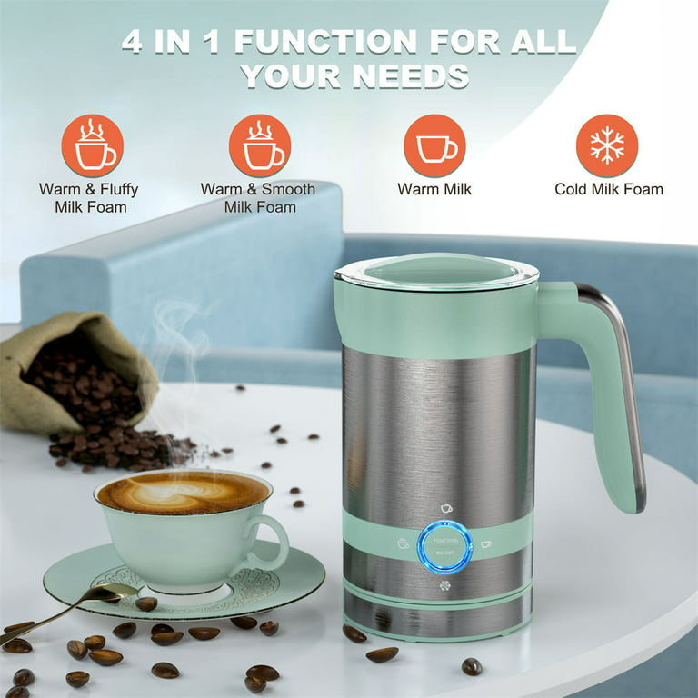 Milk Frother, Miroco 4-in-1 Electric Milk Steamer, Hot or Cold Foam