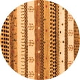 thumbnail image 1 of Ahgly Company Indoor Round Abstract Orange Contemporary Area Rugs, 3' Round, 1 of 1
