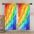 thumbnail image 5 of Blackout Kids Curtains,Rainbow Tie Dye Wave Pattern Childrens Insulated Curtains Set Of 2,Bedroom Essentials,Toddler Room Decor 52"x63", 5 of 5