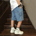 thumbnail image 6 of Boys Denim Shorts Classic Elastic Waist Cargo Jean Shorts Boys' Fashion Kids Shorts For Boys 9-10 Years Cute&nbsp;Boy&nbsp;Clothing, 6 of 7