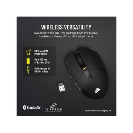 CORSAIR - Scimitar Elite Wireless Gaming Mouse with 16 Programmable Buttons - Black