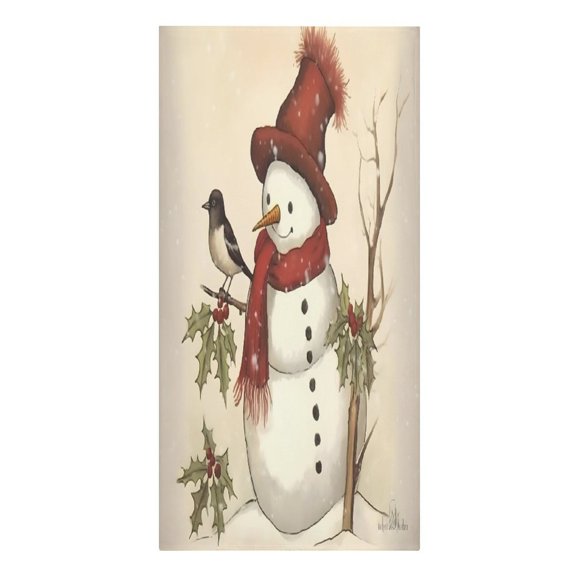 RKSupls Snowman Red Scarf Bird Holly Microfiber Beach Towel Absorbent Compact Towels for Swimming Pool Beach Travel Things for Vacation Essentials Adult Gift,61.4×30.3Inch