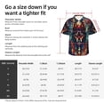thumbnail image 3 of KLL Men's Hawaiian Shirt Short Sleeve Button Down Beach Shirts-Mystic Wolf Dreamcatcher, 3 of 5
