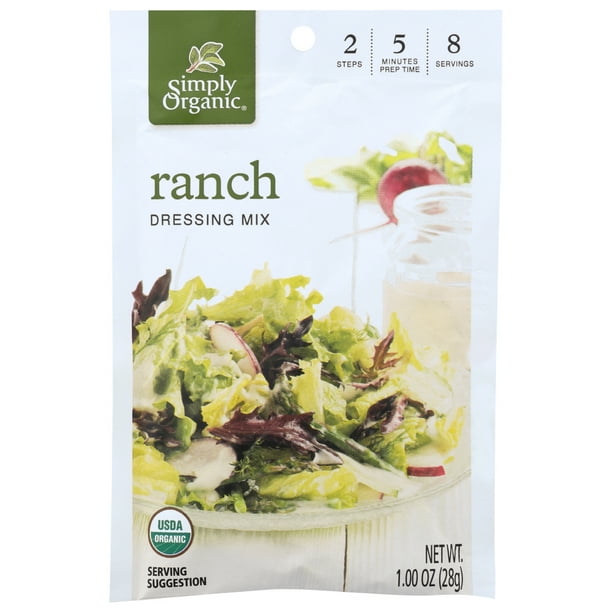 Simply Organic Ranch Salad Dressing Mix, 1 Oz