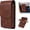 XL(17*9*2 CM), variant on Cell Phone Pouch Leather Belt Holster Case Compatible with Samsung Galaxy S25/S24/S23/S22/S21/ Ultra, Cell Phone Belt Holder with Clip & Card Slots for Men Women Pouch Phone Sleeve Waist Bag, Brown