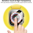 thumbnail image 5 of [4 Pack] Tempered Glass Screen Protector Compatible with Apple Watch Ultra 49mm, 9H Hardness Waterproof Anti-Scratch Bubble-Free, Film for iWatch Ultra Accessories, 5 of 5