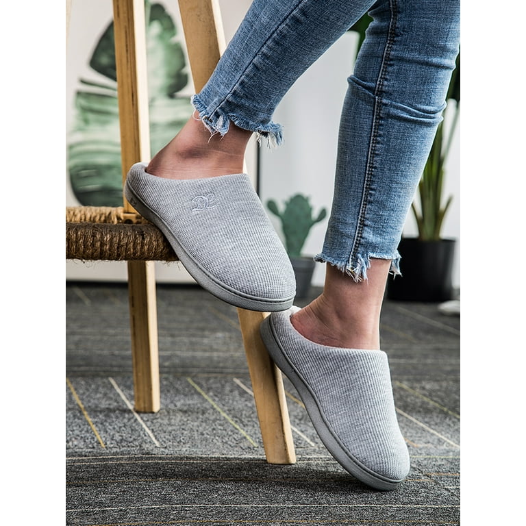 DL Womens Memory Foam House Slippers Slip On Cozy Women s Bedroom Indoor Home Slippers Non slip