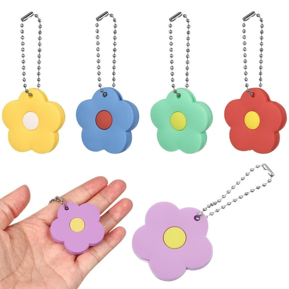 MasteelfCA 5 Pcs Silicone Key Covers Flower Key Protector Caps Keychain Key Holders Key Sleeves Keyring Bag Charm Accessories