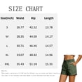 thumbnail image 3 of Women's Utility Shorts with Pockets, Casual Solid Color Elastic Waist Twill Shorts, Summer Lightweight Everyday Cuffed Hem Chino Basic Shorts, 3 of 8
