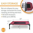 thumbnail image 3 of K&H Pet Products Original Pet Cot Elevated Dog Bed Red/Black Small 17 X 22 X 7 Inches, 3 of 9
