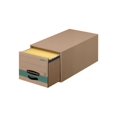 thumbnail image 5 of Bankers Box STOR/DRAWER STEEL PLUS Extra Space-Savings Storage Drawers, Legal Files, 16.75" x 25.5" x 11.5", Kraft/Green, 6/Carton, 5 of 8