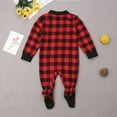 thumbnail image 4 of ZAXARRA Family Matching Pajamas Set Christmas PJ's Sleepwear Printed Top and Striped Bottom, 4 of 6