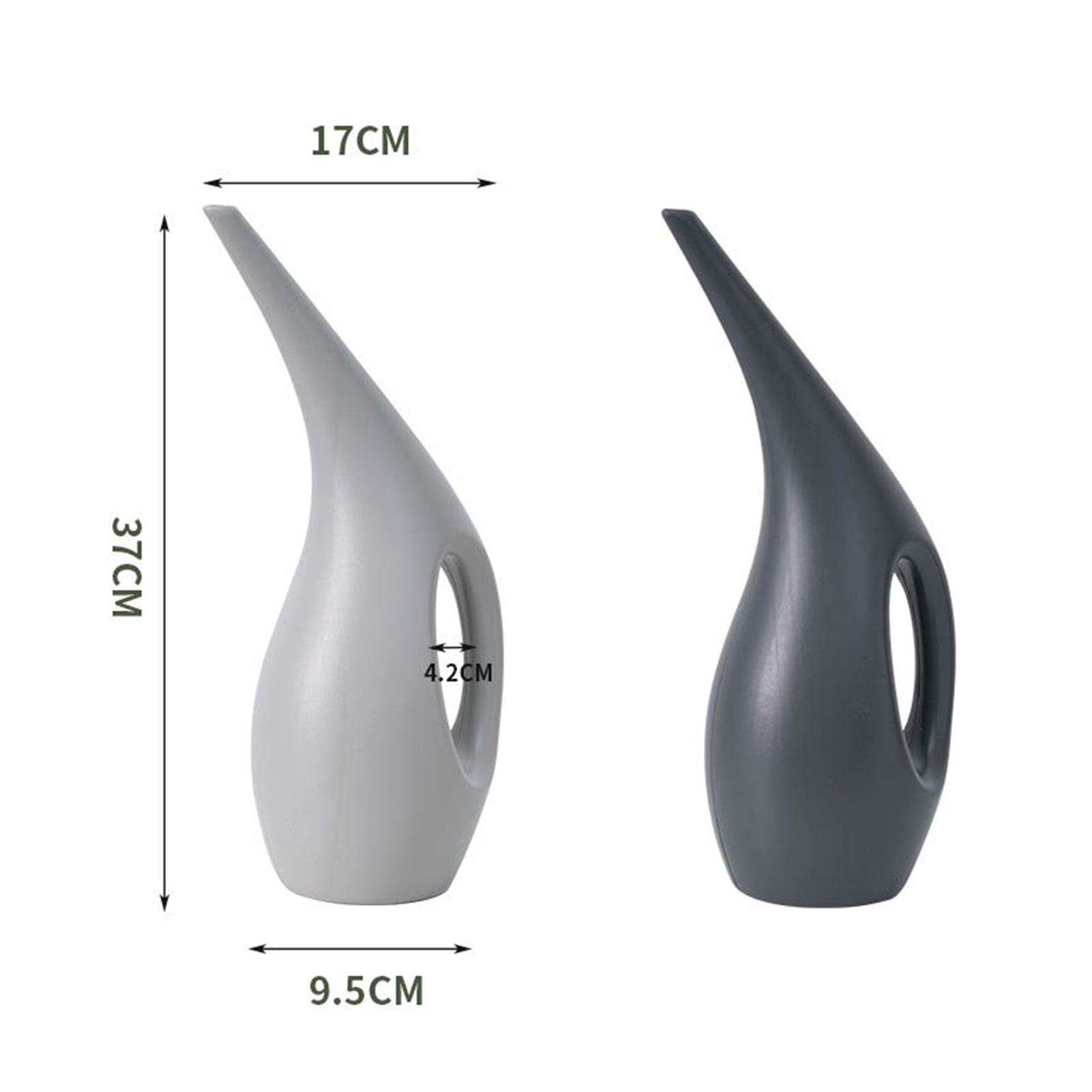 harmtty 1.5L Watering Can Long Spout Wide Application Plastic Decorative Creative Plant Bottle Gardening Accessories,Light Grey