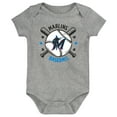 thumbnail image 4 of Infant  Blue Miami Marlins Batter Up 3-Pack Bodysuit Set, 4 of 4
