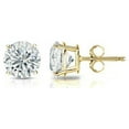 thumbnail image 5 of 1/2 Ct Diamond Stud Earrings 14k Yellow Gold Finish Women Men Diamond Earrings, 5 of 6