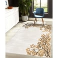 thumbnail image 4 of Leaves Decorative Rug, Broad Leaves Close-up Background Garden Organic Foliage Shrubs Cells Plant Image, Quality Carpet for Bedroom Dorm and Living Room, 6 Sizes, Almond White, by Ambesonne, 4 of 4