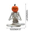 thumbnail image 2 of LSLJS Halloween Skeleton Pumpkin Ornament White Ghost Decoration Ghost Tree Stump Resin, Halloween Decorations, 2 of 6