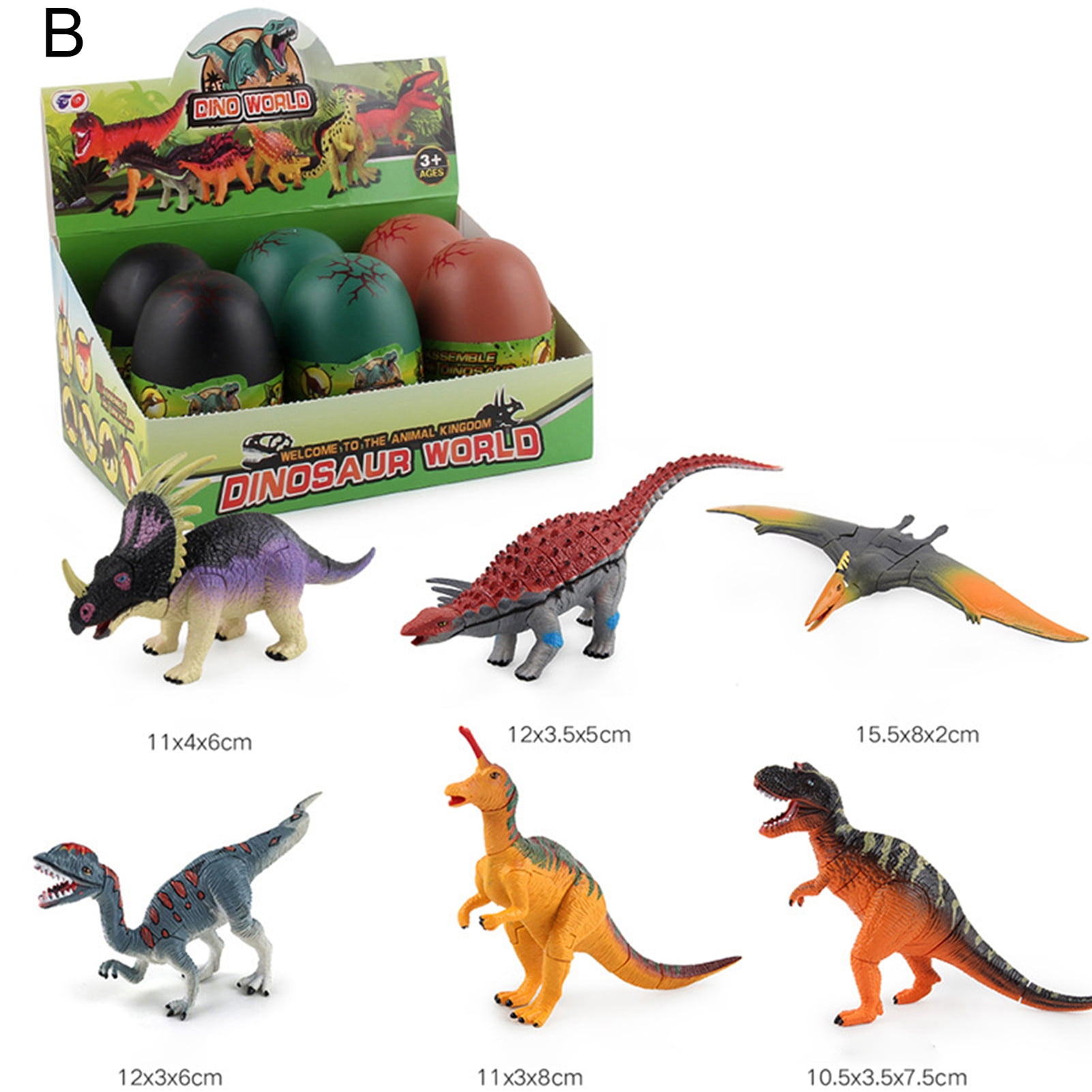 3pcs Child Toys Cute Simulation Dinosaur Eggs Toys Model Educational Toys 