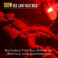 thumbnail image 3 of 100W 4Pack Infrared Heat Lamp Bulb Red Light Bulbs for Pet Lizards Bearded Snakes Reptiles 220V, 3 of 4