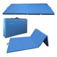 thumbnail image 1 of BalanceFrom 10ft x 4ft x 2in 4-Panel All-Purpose Folding Gymnastics Mat, Blue, 1 of 8