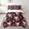 thumbnail image 2 of Feelyou Funny Pink Axolotl Bedding Comforter Set 7pcs, Kawaii Strawberry King Bedding Sets, Teens Kids Boys Girls Reversible Bed Sheets, Breathable Home Decor, 2 of 8