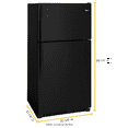 thumbnail image 5 of Whirlpool Wrt311fzd 33 Inches Wide 20.51 Cu. Ft. Top Mount Refrigerator - Black, 5 of 5
