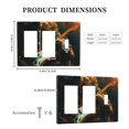 thumbnail image 3 of Cat Astronaut Switch Cover Decorative Wall Plate 3-Gang 2-Decor 1-Toggle Standard Size, 3 of 5