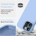 thumbnail image 4 of Compatible with iPhone 14 Pro Case, [Upgraded Thickened Liquid Silicone] [Soft Anti-Scratch Microfiber Lining] Shockproof Full Body Protective Case for iPhone 14 Pro 6.1 inch - Light Blue, 4 of 13