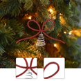 thumbnail image 5 of Bow Xmas Tree Topper Ornament Decor Elegant Metal Construction for Holiday Home Indoor Gatherings, 5 of 8