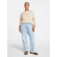 thumbnail image 2 of Terra & Sky Women's Plus Signature High Rise Straight Leg Jeans with Control Panel, Sizes 16W-28W, 2 of 5