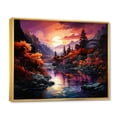 thumbnail image 2 of Designart "Twilight Passage on the Pink Bridge I" Bridges Floater Framed Wall Decor, 2 of 7